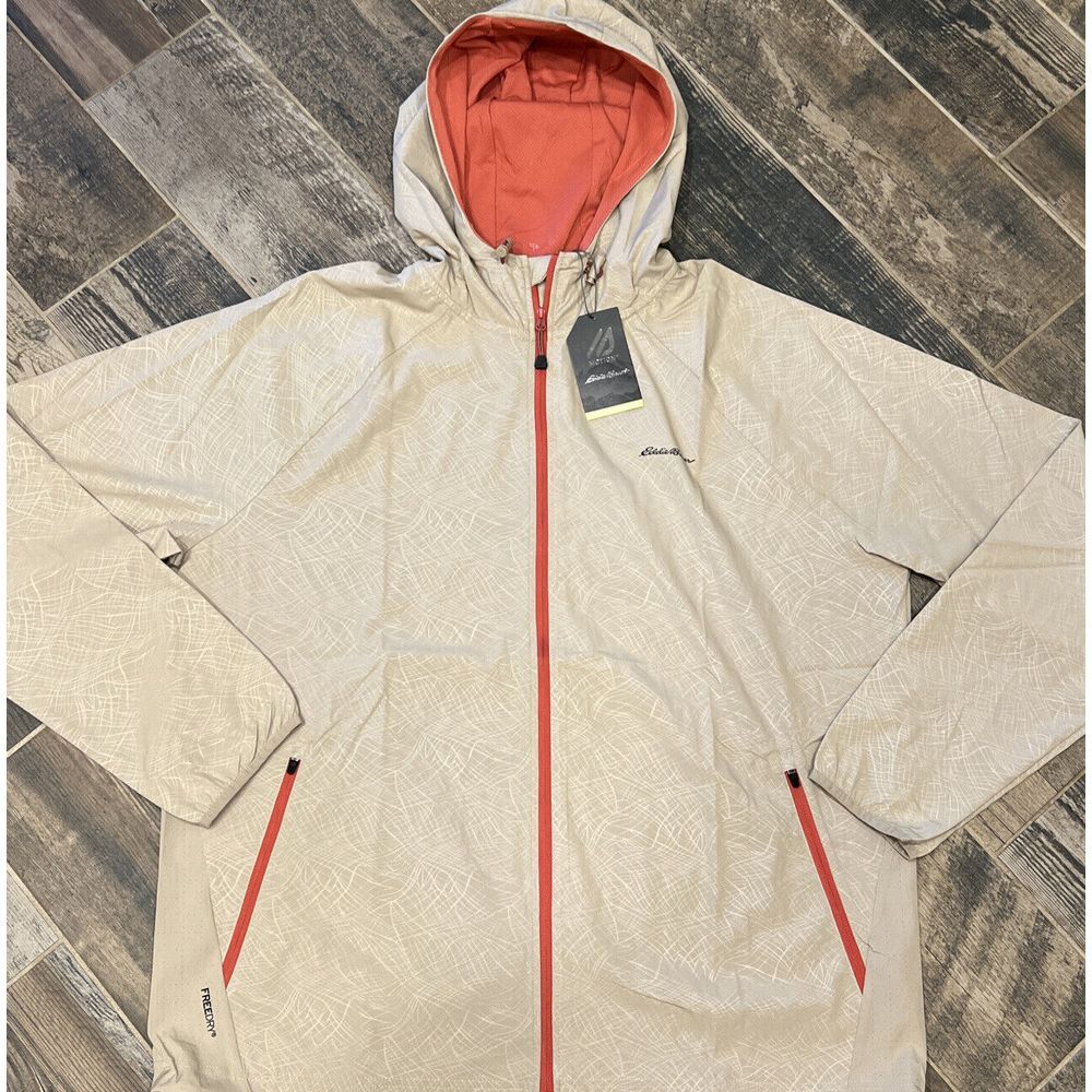 NEW $120 Eddie Bauer‎ Motion Freedry Full Zip Hood Lightweight Jacket Men Size M